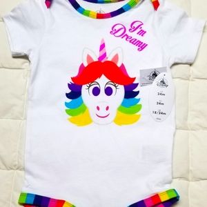 Disney/Pixar Inside Out movie Rainbow Unicorn bodysuit 24m